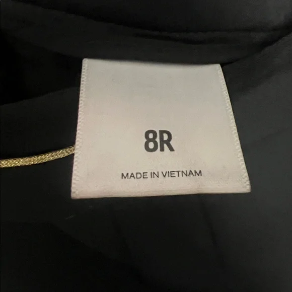 Express Black High-Waisted Gold Button Trouser - Picture 3 of 3